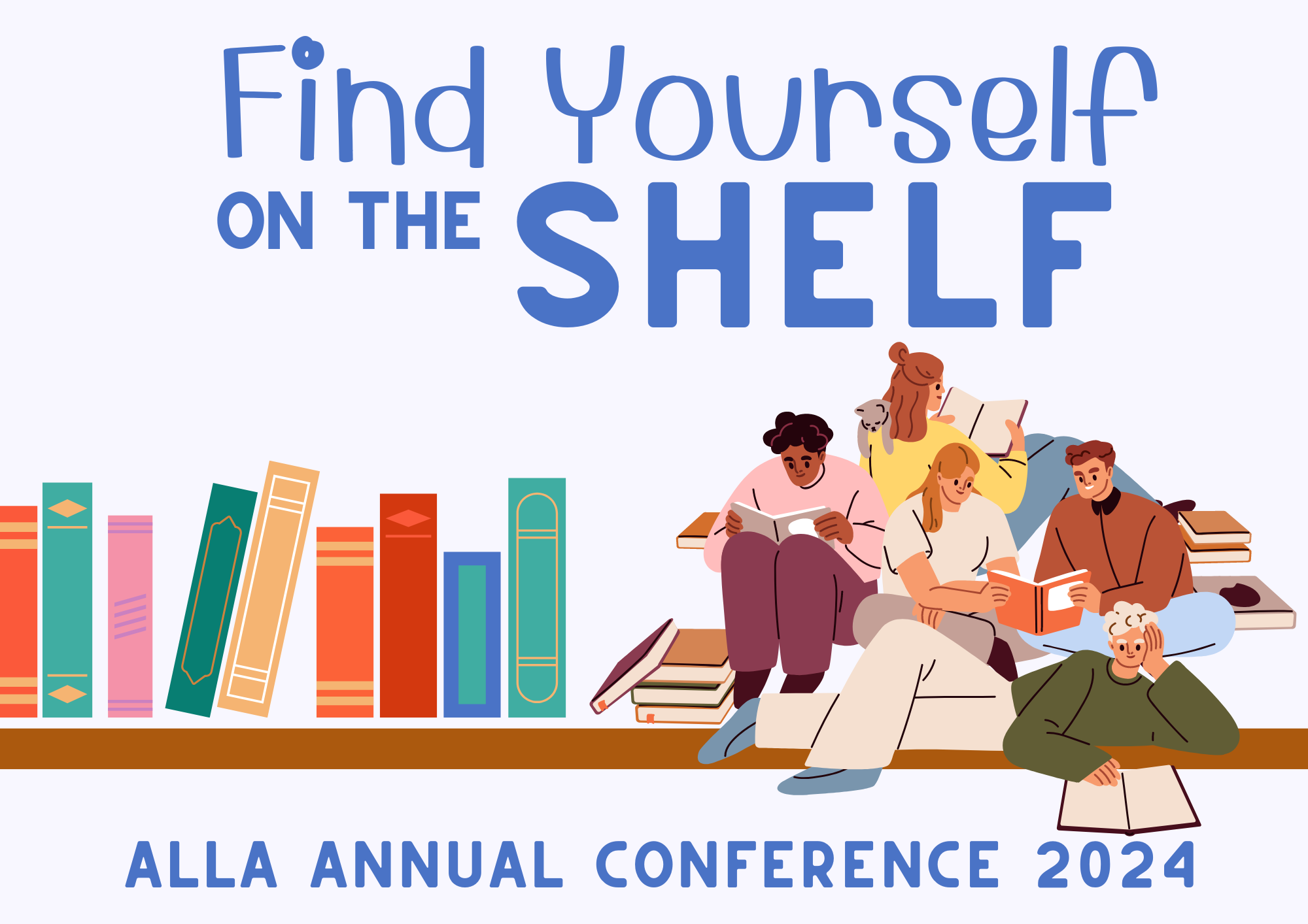2024 ALLA Annual Convention Logo: Find Yourself on the Shelf